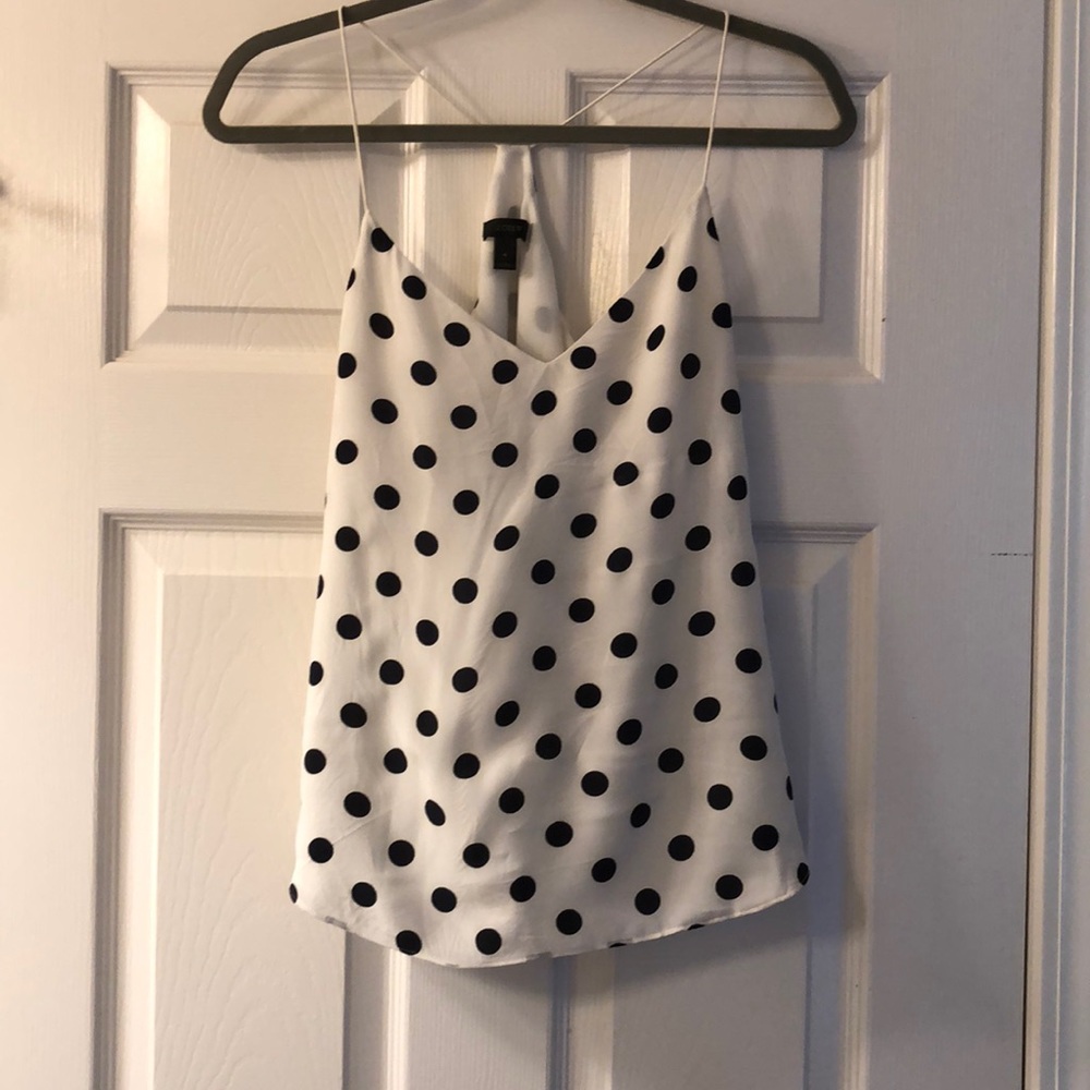 JCrew silk polka dot tank